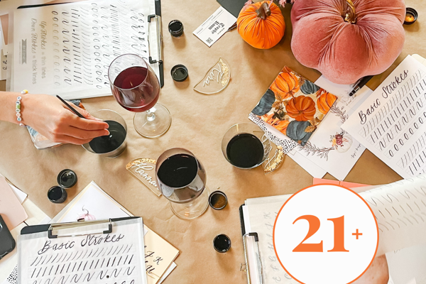 Modern Calligraphy & Pumpkin Lettering for Beginners at Wiggly Bridge Distillery (21+)
