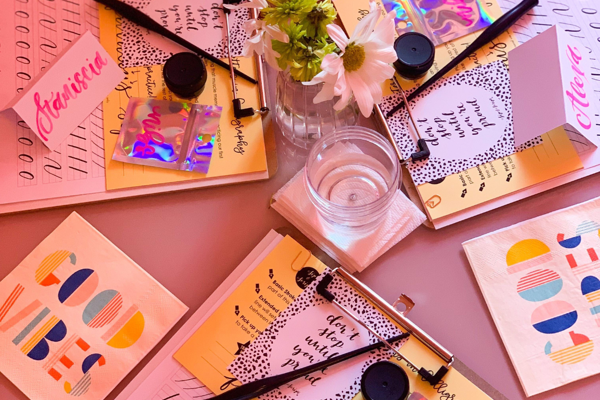 Modern Calligraphy for Beginners at Cloer Family Vineyards