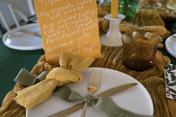 Modern Calligraphy & Tablescape Lettering for Beginners at Commas Food Hall