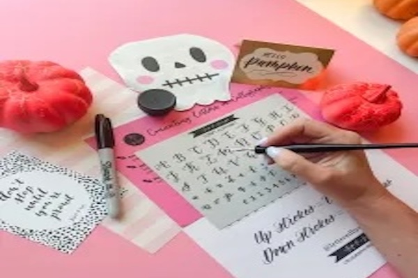 Modern Calligraphy & Pumpkin Lettering Class for Beginners at Namu