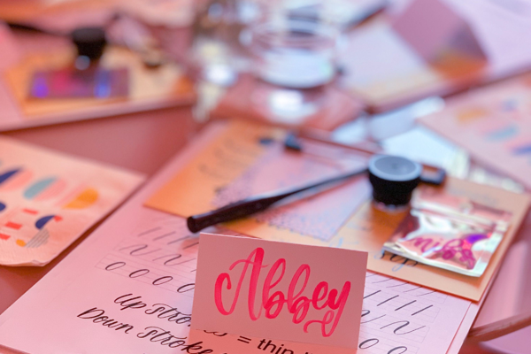 Modern Calligraphy for Beginners at Sweetwaters Texas Capitol