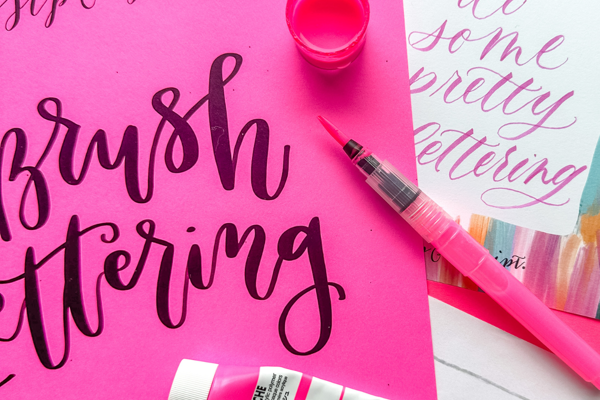 Brush Lettering for Beginners at Vine32!