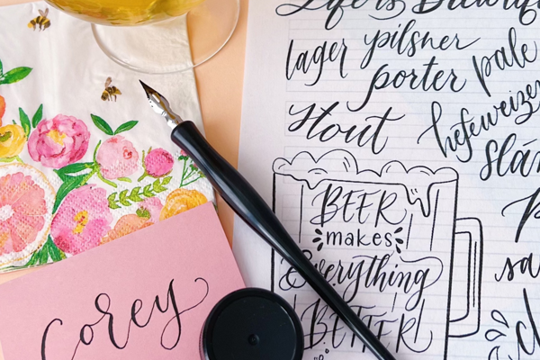 Modern Calligraphy-Step 2 at Sole Syndicate Brewing