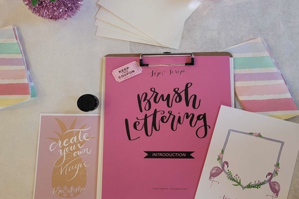 Brush Lettering for Beginners at Vibe Well