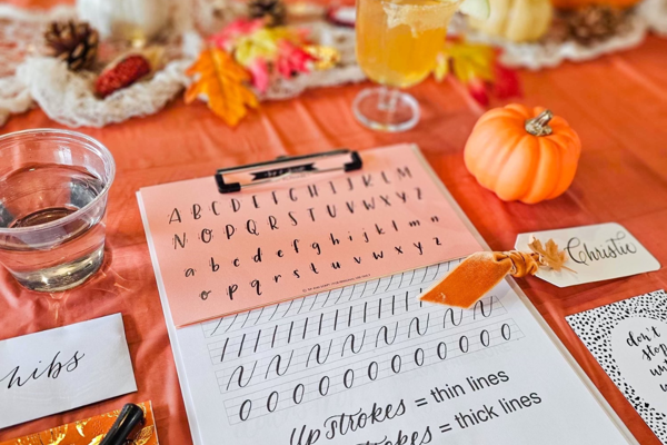 Modern Calligraphy & Pumpkin Lettering for Beginners at Steel String Brewery