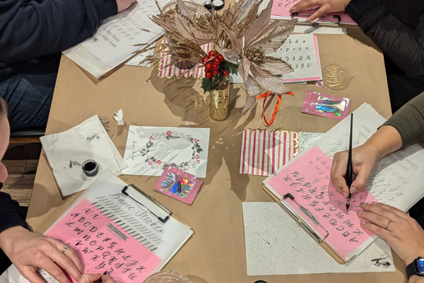 Modern Calligraphy & Holiday Gift Card Lettering for Beginners at Principles Bk