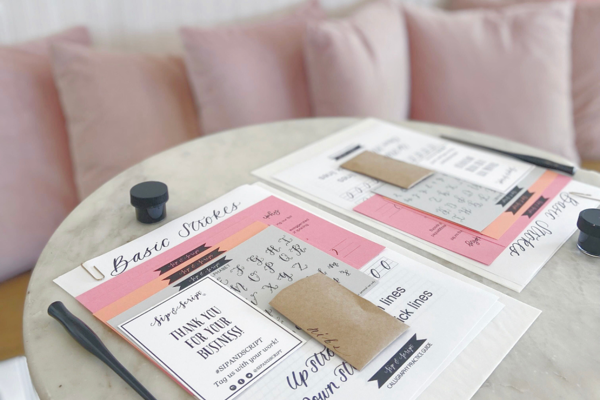 Modern Calligraphy for Beginners at Sweetwaters Texas Capitol
